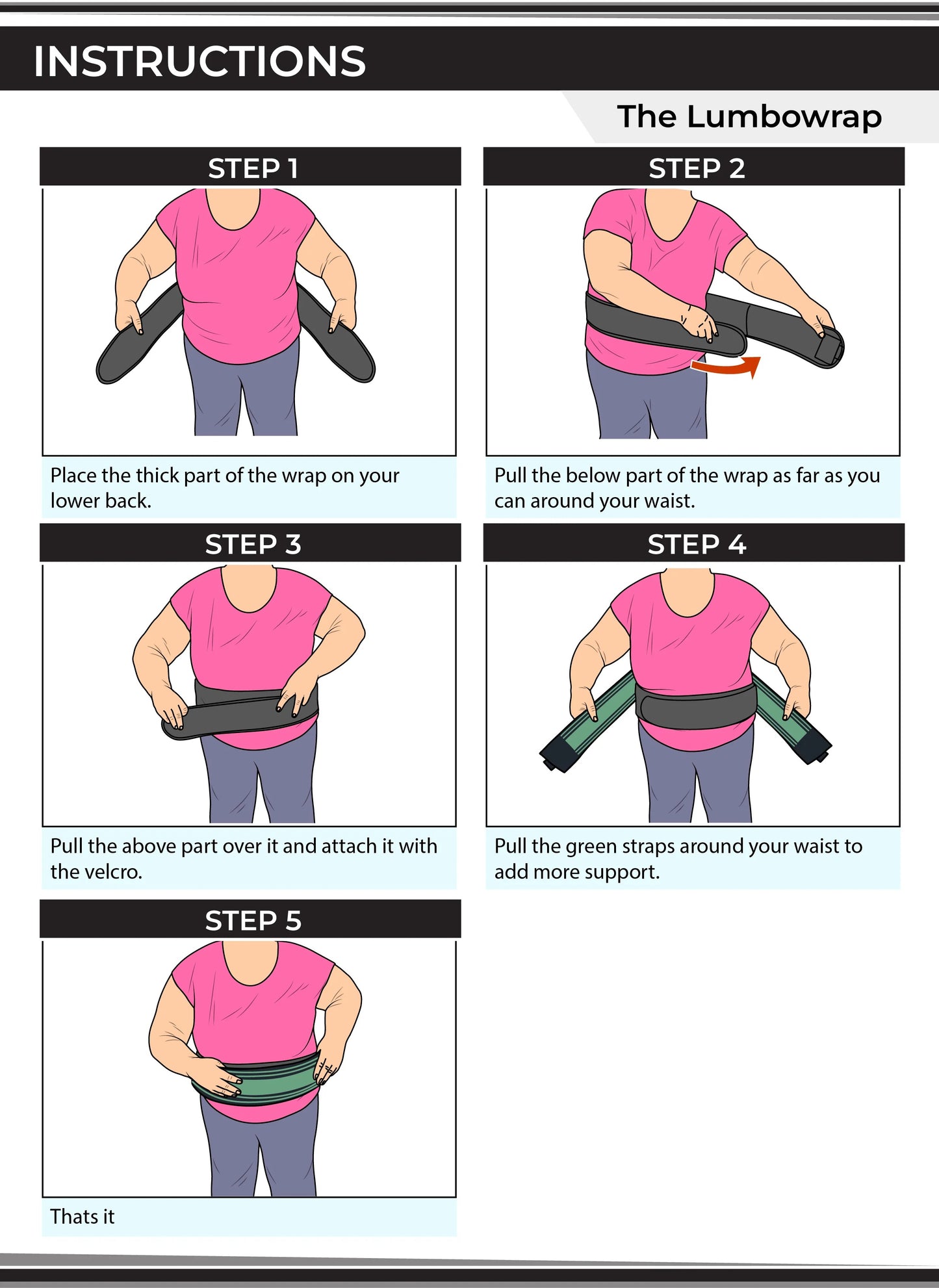 Lumbowrap Dual-Compression Back & Hips Stability Brace